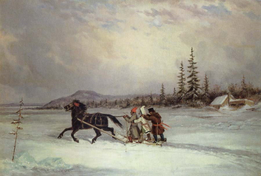 habitants sleighing